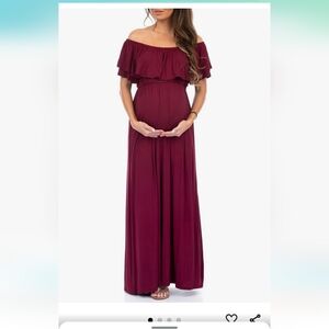 Mother Bee Off-Shoulder Maternity Dress